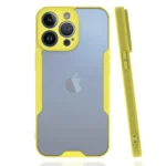 Uray store Apple iPhone 13 Pro Kılıf Platin Silikon - Sarı
