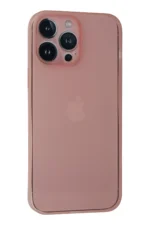 Uray store Apple iPhone 13 Pro Kılıf PP Ultra İnce Kapak - Pembe - Görsel 3