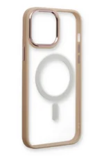 Uray store Apple iPhone 13 Pro Kılıf Room Magneticsafe Silikon - Pudra - Görsel 4