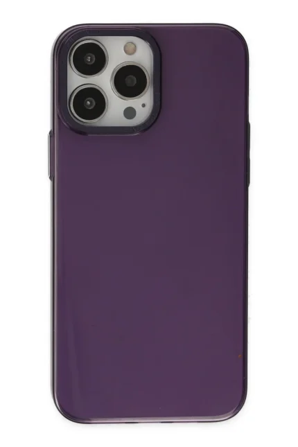 Uray store Apple iPhone 13 Pro Max Kılıf Anka PC Sert Metal Kapak - Mor