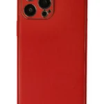 Uray store Apple iPhone 13 Pro Max Kılıf Coco Deri Silikon Kapak - Kırmızı