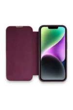 Uray store Apple iPhone 13 Pro Max Kılıf Dolpin Kapaklı - Derin Mor