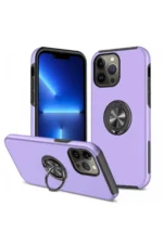 Uray store Apple iPhone 13 Pro Max Kılıf Elit Yüzüklü Kapak - Mor