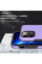 Uray store Apple iPhone 13 Pro Max Kılıf Elit Yüzüklü Kapak - Mor - Görsel 7