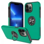 Uray store Apple iPhone 13 Pro Max Kılıf Elit Yüzüklü Kapak - Yeşil