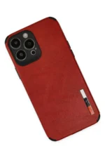Uray store Apple iPhone 13 Pro Max Kılıf Loop Deri Silikon - Kırmızı - Görsel 3