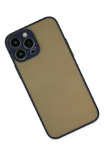 Uray store Apple iPhone 13 Pro Max Kılıf Montreal Silikon Kapak - Lacivert - Görsel 3