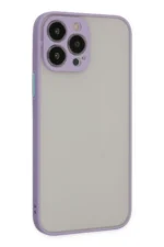 Uray store Apple iPhone 13 Pro Max Kılıf Montreal Silikon Kapak - Mor - Görsel 3