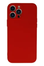 Uray store Apple iPhone 13 Pro Max Kılıf Nano içi Kadife Silikon - Kırmızı