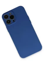 Uray store Apple iPhone 13 Pro Max Kılıf Nano içi Kadife Silikon - Lacivert - Görsel 3