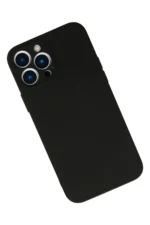 Uray store Apple iPhone 13 Pro Max Kılıf Nano içi Kadife Silikon - Siyah - Görsel 2