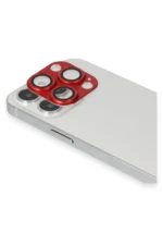 Uray store Apple iPhone 13 Pro Max Pers Alüminyum Kamera Lens - Kırmızı - Görsel 2