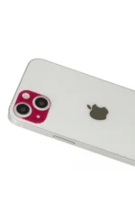 Uray store Apple iPhone 13 Rainbow Kamera Lens Koruma Cam - Koyu Kırmızı