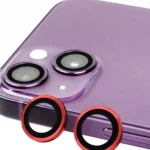 Uray store Apple iPhone 13 Raze Metal Kamera Lens - Kırmızı