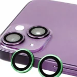 Uray store Apple iPhone 13 Raze Metal Kamera Lens - Yeşil