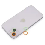 Uray store Apple iPhone 13 Renkli Kamera Lens Koruma Cam - Turuncu-Yeşil