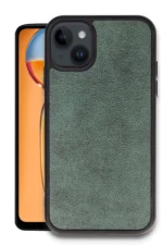 Uray store Apple iPhone 14 Kılıf Aras Deri Kapak - Koyu Yeşil