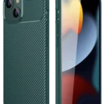Uray store Apple iPhone 14 Kılıf Auto Focus Karbon Kapak - Koyu Yeşil
