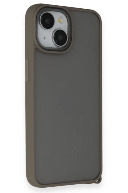 Uray store Apple iPhone 14 Kılıf Elegant Kapak - Titan Gri