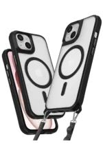 Uray store Apple iPhone 14 Kılıf Enka Magsafe Silikon Kılıf - Siyah