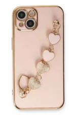 Uray store Apple iPhone 14 Kılıf Esila Silikon - Pudra - Görsel 2