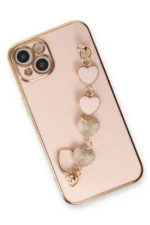 Uray store Apple iPhone 14 Kılıf Esila Silikon - Pudra - Görsel 3