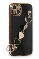 Uray store Apple iPhone 14 Kılıf Esila Silikon - Siyah