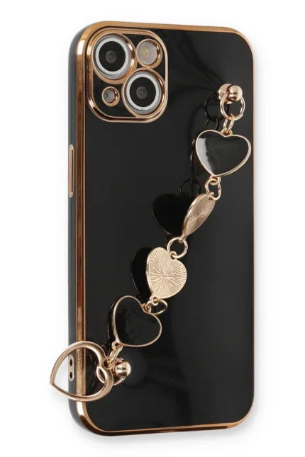 Uray store Apple iPhone 14 Kılıf Esila Silikon - Siyah