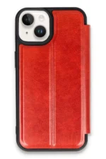 Uray store Apple iPhone 14 Kılıf Flip Cover - Kırmızı