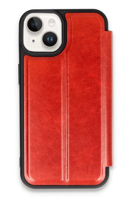 Uray store Apple iPhone 14 Kılıf Flip Cover - Kırmızı