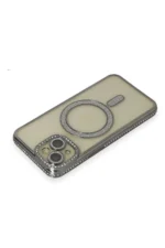 Uray store Apple iPhone 14 Kılıf Joke Simli Magneticsafe Kılıf - Gri - Görsel 3