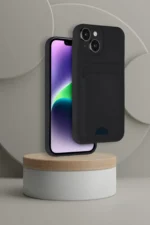 Uray store Apple iPhone 14 Kılıf Kelvin Kartvizitli Silikon - Kırmızı - Görsel 2