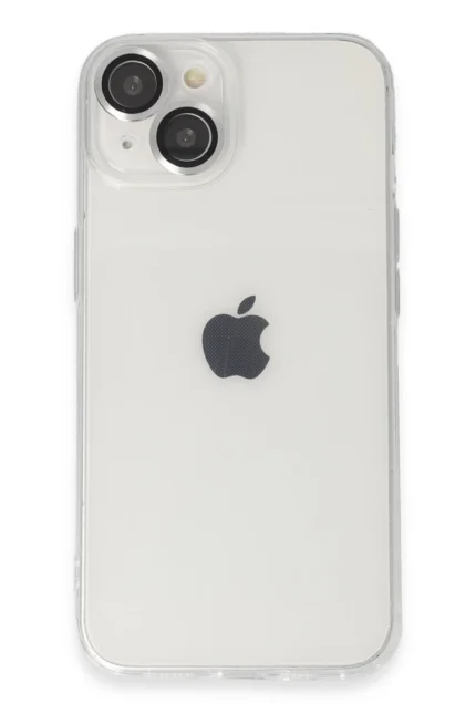 Uray store Apple iPhone 14 Kılıf Luko Lens Silikon - Gümüş