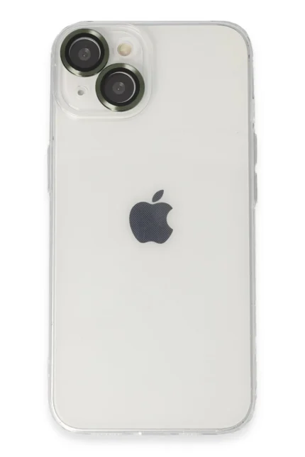 Uray store Apple iPhone 14 Kılıf Luko Lens Silikon - Yeşil