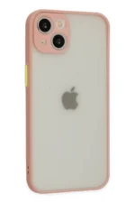 Uray store Apple iPhone 14 Kılıf Montreal Silikon Kapak - Pembe - Görsel 2