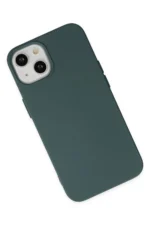 Uray store Apple iPhone 14 Kılıf Nano içi Kadife Silikon - Koyu Yeşil - Görsel 3