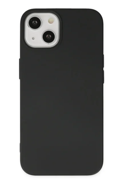 Uray store Apple iPhone 14 Kılıf Nano içi Kadife Silikon - Siyah