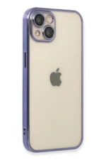 Uray store Apple iPhone 14 Kılıf Razer Lensli Silikon - Mor - Görsel 2