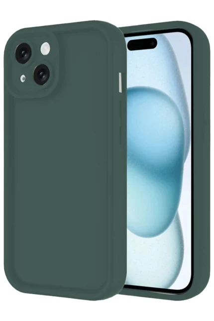 Uray store Apple iPhone 14 Kılıf Viera Silikon - Koyu Yeşil