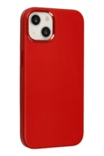 Uray store Apple iPhone 14 Plus Kılıf Asya Deri Silikon - Kırmızı - Görsel 2