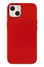 Uray store Apple iPhone 14 Plus Kılıf Asya Deri Silikon - Kırmızı