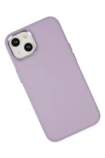 Uray store Apple iPhone 14 Plus Kılıf Asya Deri Silikon - Lila - Görsel 3