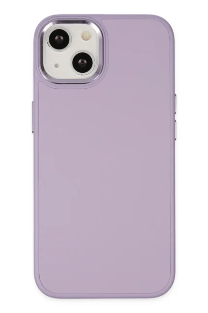 Uray store Apple iPhone 14 Plus Kılıf Asya Deri Silikon - Lila