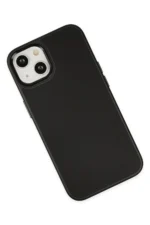 Uray store Apple iPhone 14 Plus Kılıf Asya Deri Silikon - Siyah - Görsel 3
