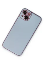 Uray store Apple iPhone 14 Plus Kılıf Coco Deri Silikon Kapak - Sky Blue - Görsel 2