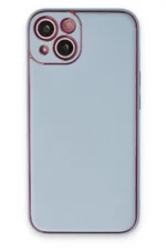 Uray store Apple iPhone 14 Plus Kılıf Coco Deri Silikon Kapak - Sky Blue