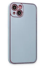 Uray store Apple iPhone 14 Plus Kılıf Coco Deri Silikon Kapak - Sky Blue - Görsel 3