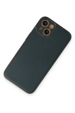 Uray store Apple iPhone 14 Plus Kılıf Coco Deri Silikon Kapak - Yeşil - Görsel 2