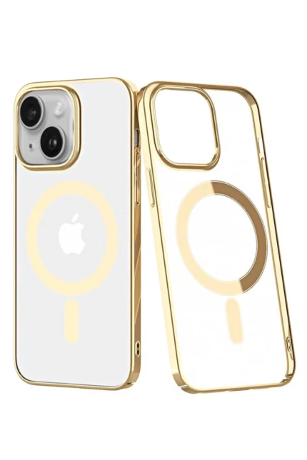 Uray store Apple iPhone 14 Plus Kılıf Element Magneticsafe Sert Kapak - Gold