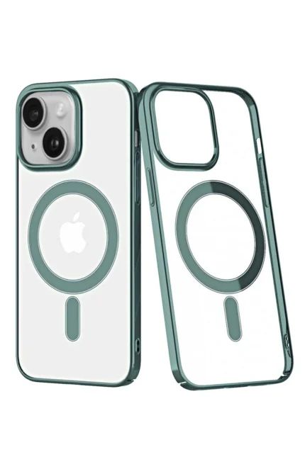 Uray store Apple iPhone 14 Plus Kılıf Element Magneticsafe Sert Kapak - Köknar Yeşili